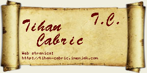 Tihan Čabrić vizit kartica
